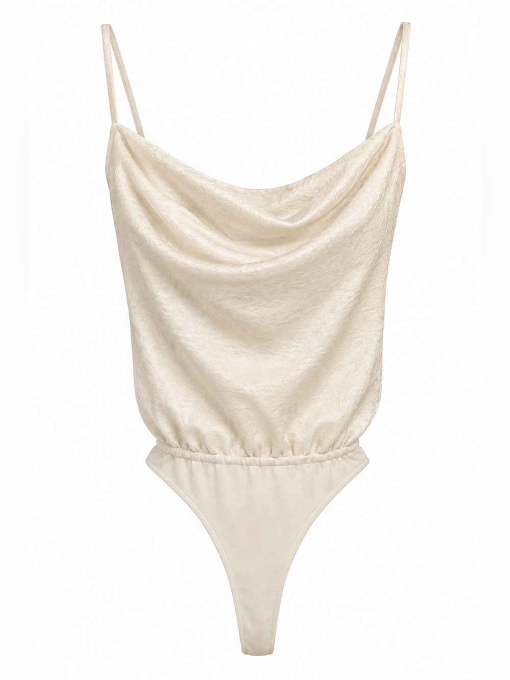 Fashion Nova, champagne softly draped bodysuit
